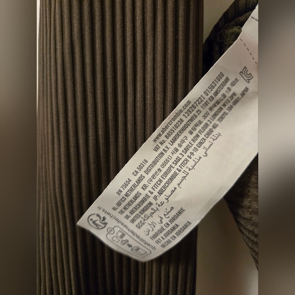 Abercrombie & Fitch Dark Green Ribbed Bodysuit - Picture 9 of 9